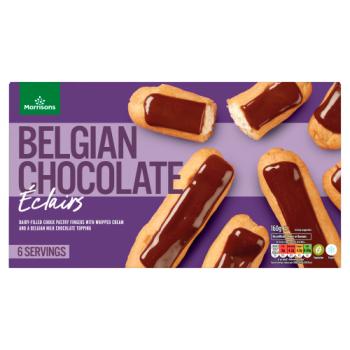 Morrisons Belgian Chocolate Éclairs 160g