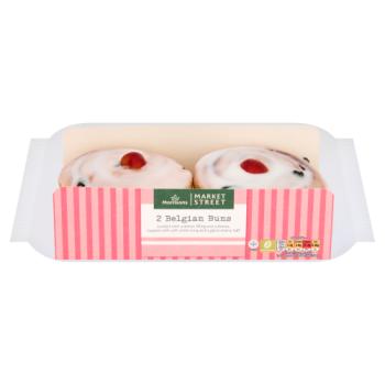Morrisons Market Street 2 Belgian Buns