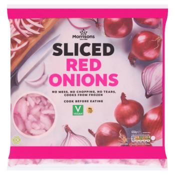 Morrisons Sliced Red Onions 650g