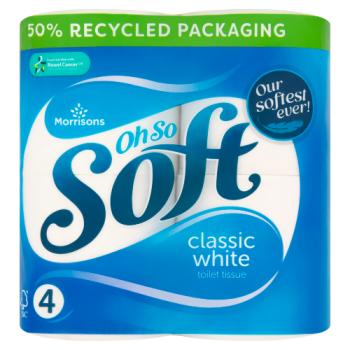 Morrisons Oh So Soft 4 Classic White Toilet Tissue