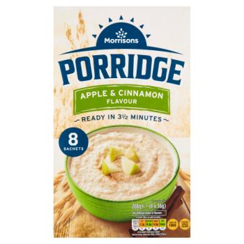 Morrisons Porridge Apple & Cinnamon Flavour 8 x 36g (288g)