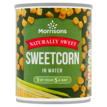 Morrisons Naturally Sweet Sweetcorn in Water 198g