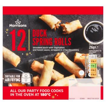 Morrisons 12 Duck Spring Rolls 216g