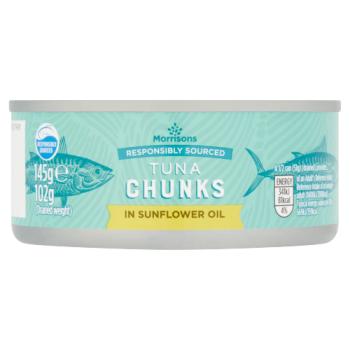 Morrisons Tuna Chunks in Sunflower Oil 145g