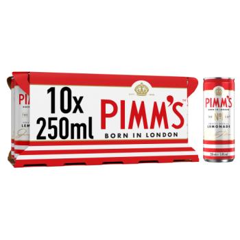 Pimm's no1 and Lemonade Ready to Drink premix 5.4% vol 10x250ml Can