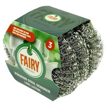 Fairy Steel Scourer 3pck