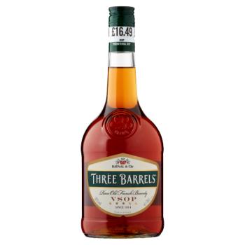 Three Barrels Rare Old French Brandy Vsop 70cl
