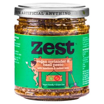 Zest Vegan Coriander & Basil Pesto with Hazelnuts & Cashew Nuts 165g