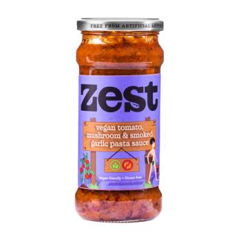 Zest Vegan Tomato, Mushroom & Smoked Garlic Pasta Sauce 340g