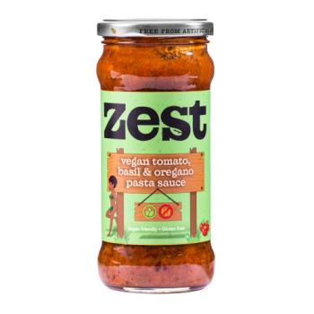 Zest Vegan Tomato, Basil & Oregano Pasta Sauce 340g