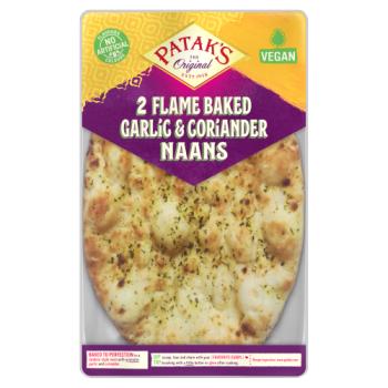 Patak's The Original 2 Flame Baked Garlic & Coriander Naans