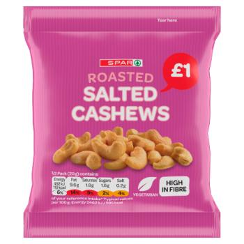 SPAR Roasted Salted Cashews 40g