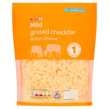 SPAR Mild Grated Cheddar British Cheese 250g