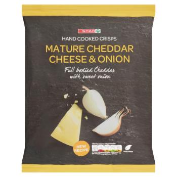 SPAR Hand Cooked Crisps Mature Cheddar Cheese & Onion 135g