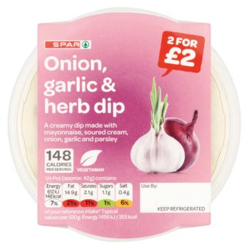 SPAR Onion Garlic & Herb Dip 170g