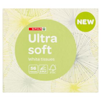 Spar Ultra Soft White Tissues 56 X 3 Ply
