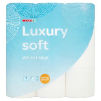Spar Luxury Soft White Tissue 9 Rpack