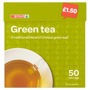 SPAR Green 50 Tea Bags 125g
