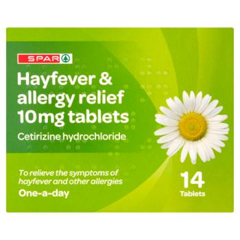 Spar Hayfever & Allergy Relief Tablets 10mg 14 Tablets