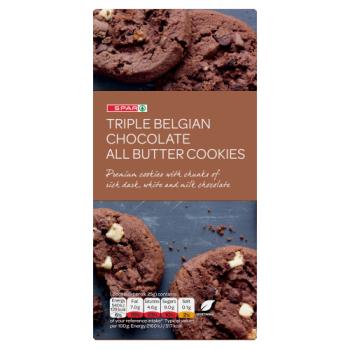 SPAR Triple Belgian Chocolate All Butter Cookies 200g