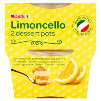 SPAR Limoncello Dessert Pots 2 x 95g (190g)
