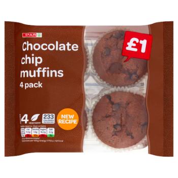 Spar 4 Chocolate Chip Muffins