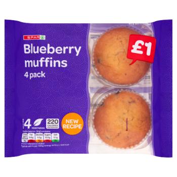 Spar 4 Blueberry Muffins