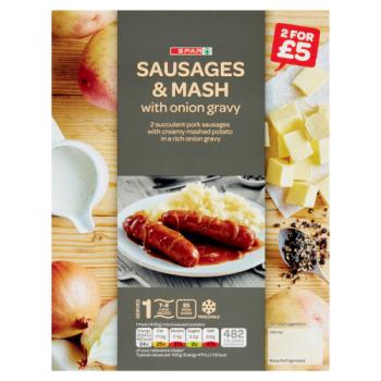 SPAR Sausages & Mash with Onion Gravy 450g