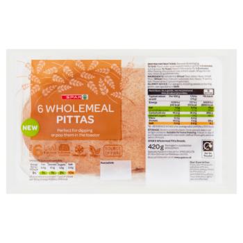 Spar Wholemeal Pitta Bread