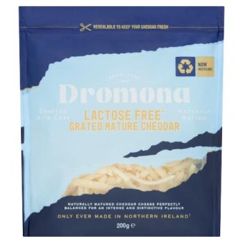Dromona Lactose Free Grated Mature Cheddar 200g