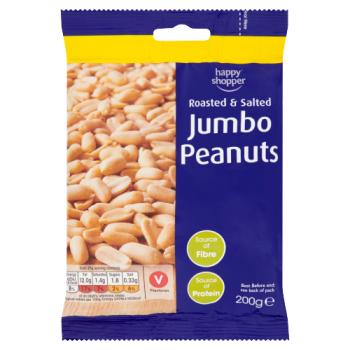 Happy Shopper Roasted & Salted Jumbo Peanuts 200g