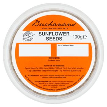Buchanans Sunflower Seeds 100g