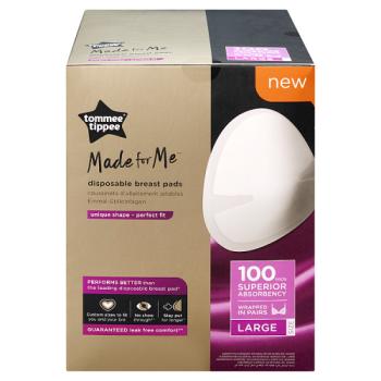 Tommee Tippee Made for Me Contoured Disposable Breast Pads, Large, Pk 100