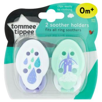 Tommee Tippee 2 Soother Holders 0m+