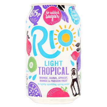 Rio Tropical Light 330ml Price Mark 65p