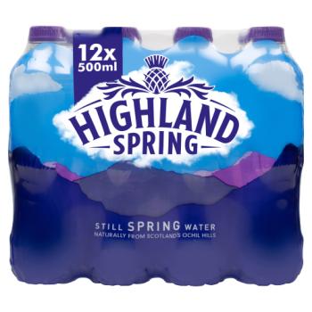 Highland Spring Still Spring Water 12 x 500ml