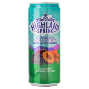 Highland Spring Blackberry, Plum & Hibiscus Sparkling Spring Water 330ml