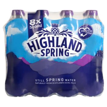 Highland Spring Still Spring Water 8 x 500ml