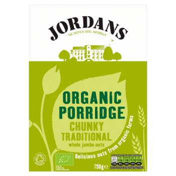 Jordans Organic Porridge Chunky Traditional Whole Jumbo Oats 750g