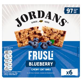 Jordans Frusli Blueberry Chewy Oat Bars 6 x 25g (150g)