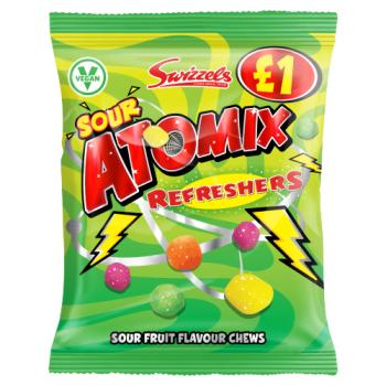 Swizzels Sour Atomix Refreshers Sour Fruit Flavour Chews 100g