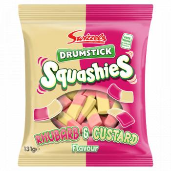 Swizzels Drumstick Squashies Rhubarb & Custard Flavour 131g