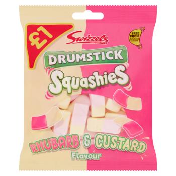Swizzels Drumstick Squashies Rhubarb & Custard Flavour 145g