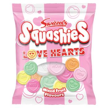 Swizzels Squashies Love Hearts Mixed Fruit Flavours 120g
