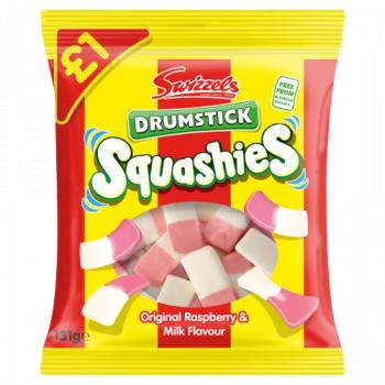 Swizzels Drumstick Squashies Original Raspberry & Milk Flavour