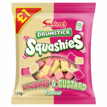 Swizzels Drumstick Squashies Rhubarb & Custard Flavor 131g