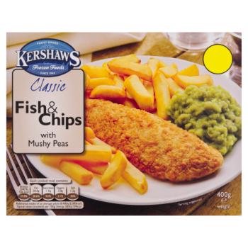 Kershaws Classic Fish & Chips with Mushy Peas 400g