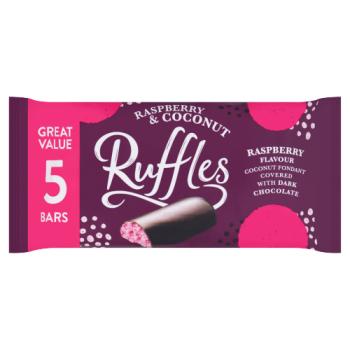 Ruffles Raspberry & Coconut Flavour Bars 5 x 26g