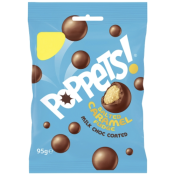 Poppets Salted Caramel Fudge Milk Choc Coated 95g PM £1.35