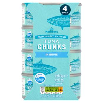 Morrisons Tuna Chunks in Brine 4 x 145g